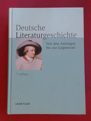 Seller image for Deutsche Literaturgeschichte. Von den Anfngen bis zur Gegenwart. for sale by Wissenschaftliches Antiquariat Zorn