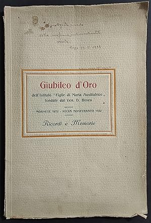 Giubileo d'Oro - Istituto "Figlie Maria Ausiliatrice" - Ricordi e Memorie - 1923