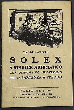 Carburatore Solex a Starter Automatico con Dispositivo per la Partenza a Freddo - 1949