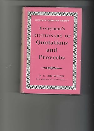 Seller image for Everyman's Dictionary Of Quotations and Proverbs for sale by Ralph Carter Books