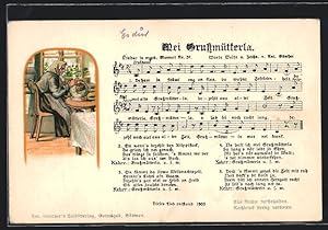 Lied-Ansichtskarte Anton Günther Nr. 37: Mei Grossmütterla