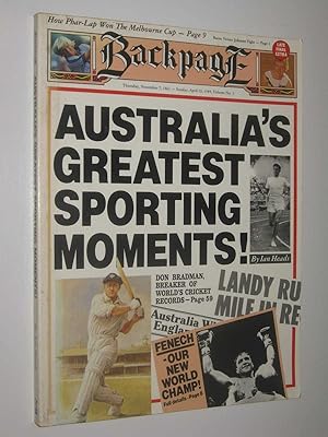 Seller image for Backpage: Australia's Greatest Sporting Moments for sale by Manyhills Books