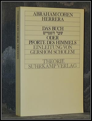 Bild des Verkufers fr Das Buch Scha'ar Haschamajim oder die Pforte des Himmels. in welchem die kabbalistischen Lehren philosophisch dargestellt und mit der Platonischen Philosophie verglichen werden. Mit einer Einleitung von Gershom Scholem. zum Verkauf von Antiquariat Johann Forster