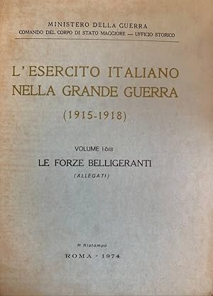 Seller image for L'esercito italiano nella grande guerra (1915-1918). Volume I bis for sale by librisaggi