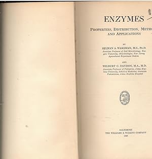 Imagen del vendedor de Enzymes - Properties, Distributuion, Methods and Applications a la venta por Libreria sottomarina - Studio Bibliografico