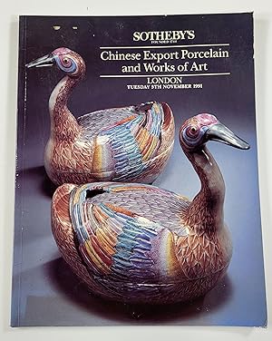 Sotheby's: Chinese Export Porcelain and Works of Art. London: November 5, 1991