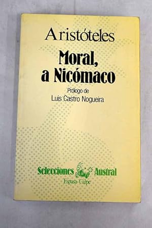 Imagen del vendedor de Moral, a Nicmaco a la venta por Alcan Libros