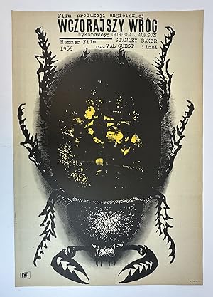Seller image for VINTAGE ORIGINAL "WCZORAJSZY WROG" POLISH MOVIE POSTER for sale by Second Story Books, ABAA