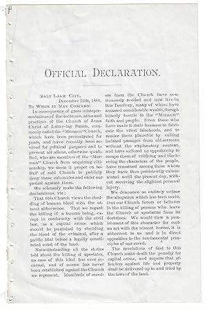 Official Declaration