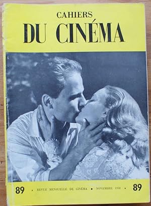 Les cahiers du cinéma - Numéro 89 de novembre 1958