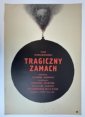 Seller image for VINTAGE ORIGINAL "TRAGICZNY ZAMACH" MOVIE POSTER for sale by Second Story Books, ABAA