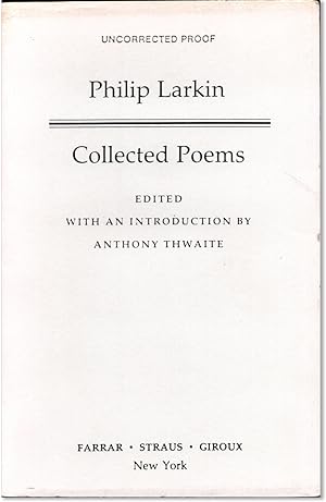 Seller image for COLLECTED POEMS for sale by Lorne Bair Rare Books, ABAA