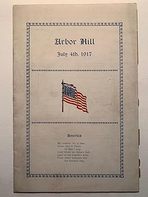 Arbor Hill July 4th, 1917 Program, Albany, New York