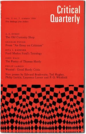 Image du vendeur pour THE CRITICAL QUARTERLY, VOLUME 8, NUMBER 2, SUMMER 1966 mis en vente par Lorne Bair Rare Books, ABAA