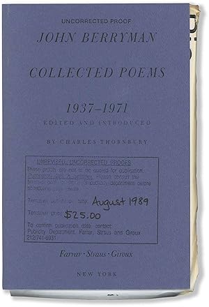 Bild des Verkufers fr COLLECTED POEMS 1937-1971 zum Verkauf von Lorne Bair Rare Books, ABAA