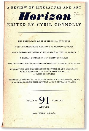 Seller image for A Roman Summer" [in] HORIZON: A Review of Literature and Art, Vol. XVI, No. 91 for sale by Lorne Bair Rare Books, ABAA