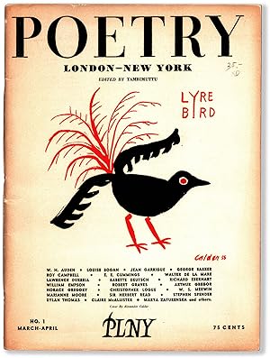 Image du vendeur pour POETRY No. 1. "London - New York" mis en vente par Lorne Bair Rare Books, ABAA