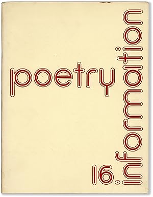 Seller image for POETRY INFORMATION 16 1976/7 for sale by Lorne Bair Rare Books, ABAA