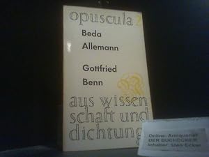 Imagen del vendedor de Gottfried Benn : Das Problem d. Geschichte. Opuscula aus Wissenschaft und Dichtung ; 2 a la venta por Der Buchecker