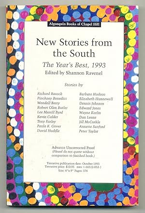 Bild des Verkufers fr New Stories from the South: The Year's Best, 1993 zum Verkauf von Between the Covers-Rare Books, Inc. ABAA