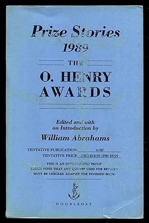 Bild des Verkufers fr Prize Stories 1989: The O. Henry Awards zum Verkauf von Between the Covers-Rare Books, Inc. ABAA