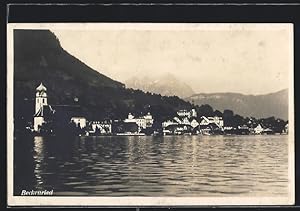 Ansichtskarte Beckenried, Uferpartie mit Kirche