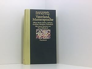 Imagen del vendedor de Vaterland, Muttersprache: Deutsche Schriftsteller und ihr Staat seit 1945 (Quartbuch) deutsche Schriftsteller und ihr Staat seit 1945 a la venta por Book Broker