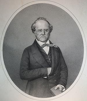 Bild des Verkufers fr Original Lithographie um 1855. Bildnis Johann Friedrich Jacob. zum Verkauf von ANTIQUARIAT Franke BRUDDENBOOKS