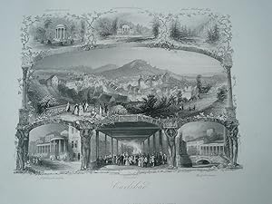 Karlovy Vary/Karlsbad, anno 1850, Souvenirblatt Carlsbad - Souvenirblatt mit sieben Ansichtern: m...