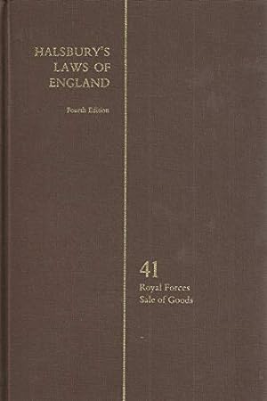 Bild des Verkufers fr Halsbury  s Laws of England 4th Edition Colume 41 zum Verkauf von WeBuyBooks