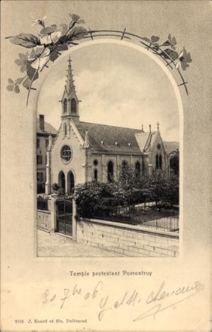 Ansichtskarte / Postkarte Pruntrut Porrentruy Kanton Jura, protestantischer Tempel