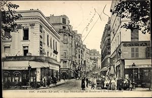 Ansichtskarte / Postkarte Paris XI., Rue Oberkampf bis Boulevard Richard Lenoir