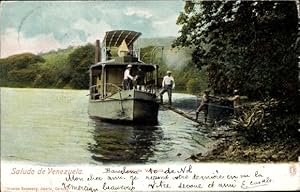 Ansichtskarte / Postkarte Venezuela, Dampfer, Uferpartie, Fluss