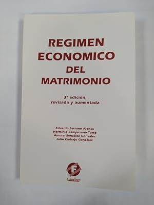 Imagen del vendedor de Rgimen econmico del matrimonio. a la venta por TraperaDeKlaus