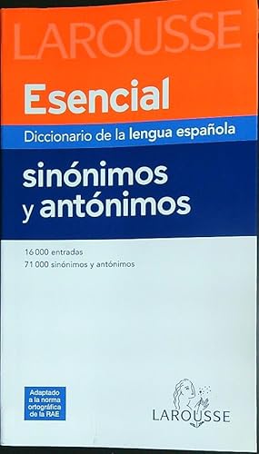 Imagen del vendedor de Diccionario Esencial de Sinonimos y Antonimos a la venta por Librodifaccia