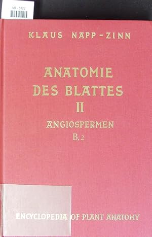 Bild des Verkufers fr Anatomie des Blattes. zum Verkauf von Antiquariat Bookfarm