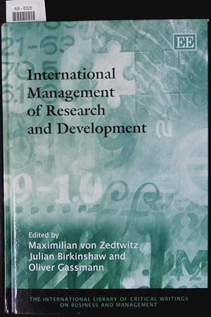 Image du vendeur pour International management of research and development. mis en vente par Antiquariat Bookfarm