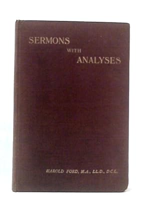 Bild des Verkufers fr Sermons With Analyses For Extemporaneous Preaching With Practical Aids To Their Effective Delivery zum Verkauf von World of Rare Books