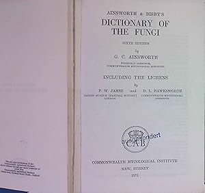 Image du vendeur pour Dictionary of the Fungi. mis en vente par books4less (Versandantiquariat Petra Gros GmbH & Co. KG)