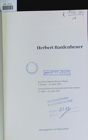 Seller image for Herbert Bardenheuer. for sale by Antiquariat Bookfarm