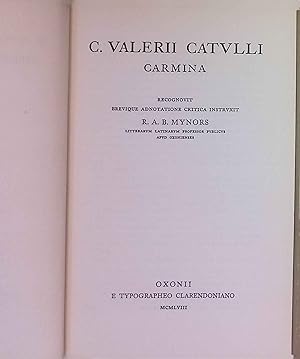 Seller image for C. Valerii Catvlli Carmina. for sale by books4less (Versandantiquariat Petra Gros GmbH & Co. KG)