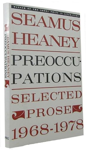 Imagen del vendedor de PREOCCUPATIONS: selected prose 1968-1978 a la venta por Kay Craddock - Antiquarian Bookseller