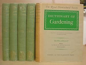 Imagen del vendedor de The Royal Horticultural Society Dictionary Of Gardening : A Practical And Scientific Encyclopaedia Of Horticulture Volume I A - Co [wth] Volume II Co - Ja [with] Volume III [ Je - Pt [with] Volume IV Pt - Zy [with] Volume V - Supplement [ 5 volumes complete ] a la venta por Eastleach Books