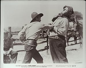 Image du vendeur pour Prairie Roundup 8 x 10 Still 1951 Smiley Burnette taking a punch! mis en vente par AcornBooksNH