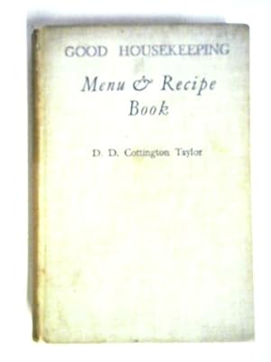 Bild des Verkufers fr Good Housekeeping Menu & Recipe Book zum Verkauf von World of Rare Books