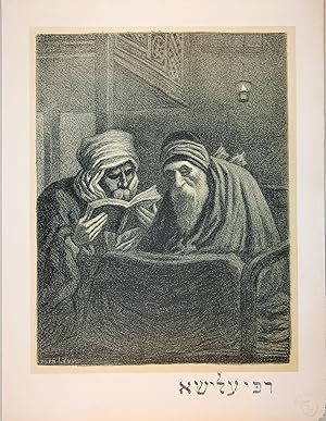 L'estampe Moderne . Rabbi Elischa l'aveugle. Lithographie Originale