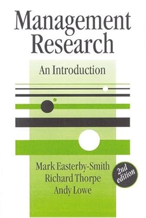 Bild des Verkufers fr Management Research: An Introduction (SAGE series in Management Research) zum Verkauf von WeBuyBooks