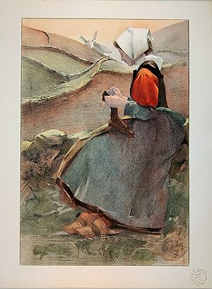 L'estampe Moderne . Fleur de lande. Lithographie Originale