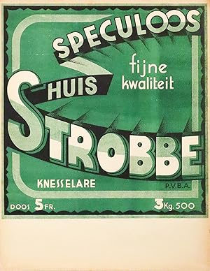 1920s Art Deco Dutch Biscuit Advertisement poster - Speculoos Huis Strobbe