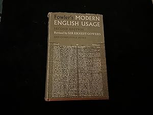 Seller image for Fowler s modern English usage for sale by Power Peters Antiquities